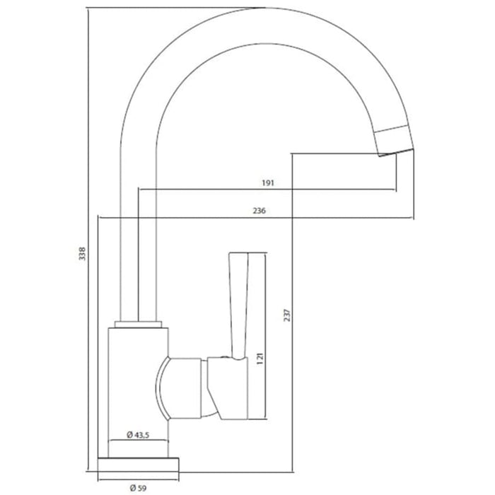 SCHÜTTE Baterie mixer de chiuvetă "CORNWALL", negru