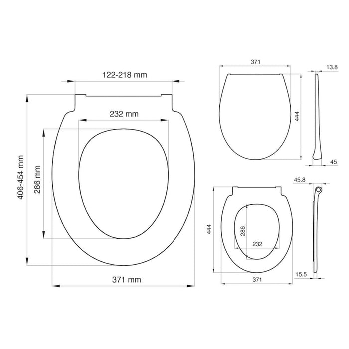 Tiger Scaun WC Pasadena termoplastic, alb, 250040646