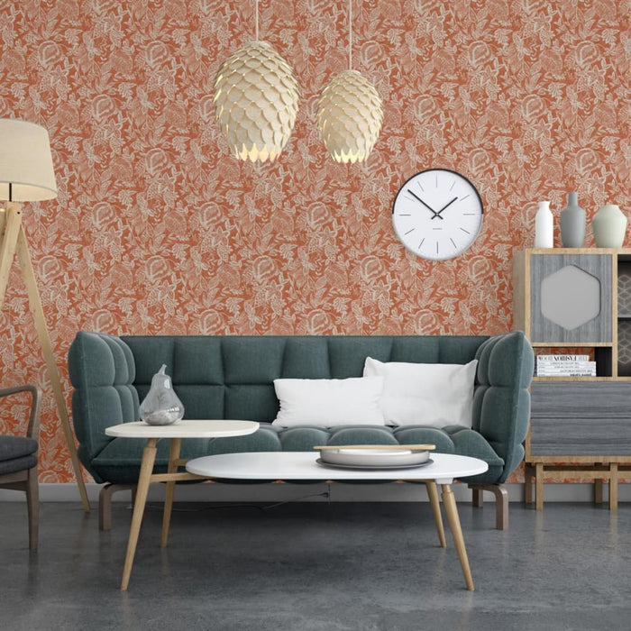 DUTCH WALLCOVERINGS Tapet „Mae”, portocaliu și bej