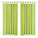 Draperii micro-satin cu bride, 2 buc, verde, 140 x 225 cm thumbnail 1