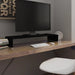 Stand TV/Suport monitor sticlă, 90x30x13 cm, negru thumbnail 1