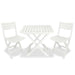 Set mobilier bistro pliabil, 3 piese, alb, plastic thumbnail 1