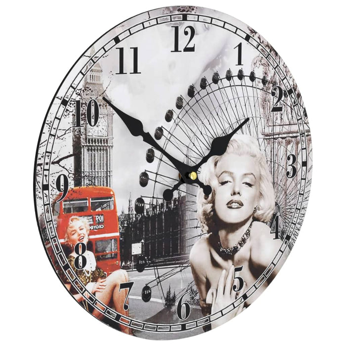 Ceas de perete vintage Marilyn Monroe, 30 cm