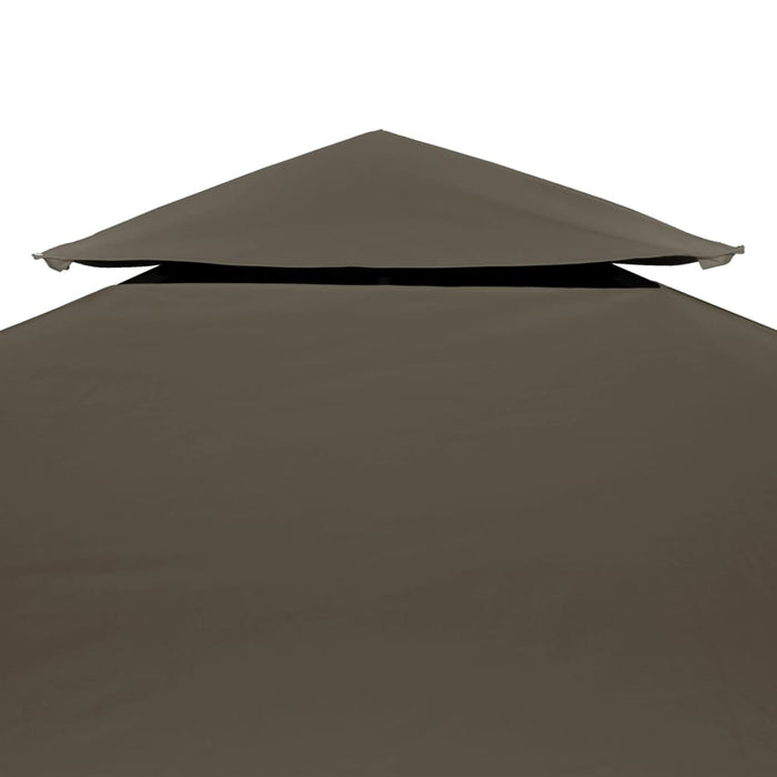 Acoperiș de pavilion, 2 niveluri, gri taupe, 3x3 m, 310 g/m²