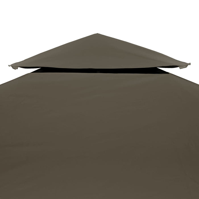 Acoperiș de pavilion, 2 niveluri, gri taupe, 4x3 m, 310 g/m²