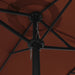 Umbrelă de soare exterior stâlp aluminiu, cărămiziu, 460x270 cm thumbnail 6