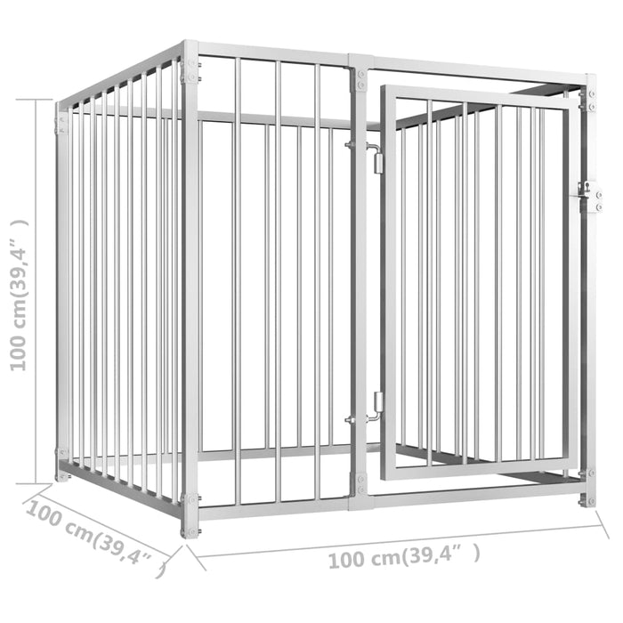 Padoc de câini pentru exterior, 100 x 100 x 100 cm