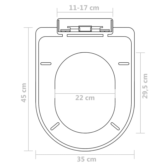 Capace WC cu închidere silențioasă, 2 buc., alb, plastic