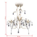 Lampă de plafon suspendată, cristal, candelabru alb elegant thumbnail 5