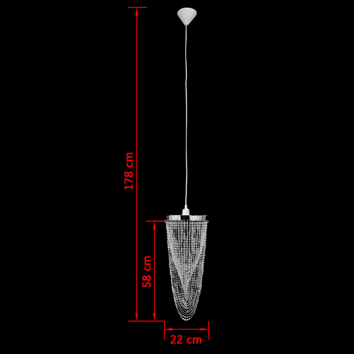 Candelabru cu pandantiv, 22 x 58 cm