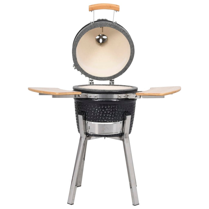 Grătar Kamado cu afumătoare din ceramică 81 cm