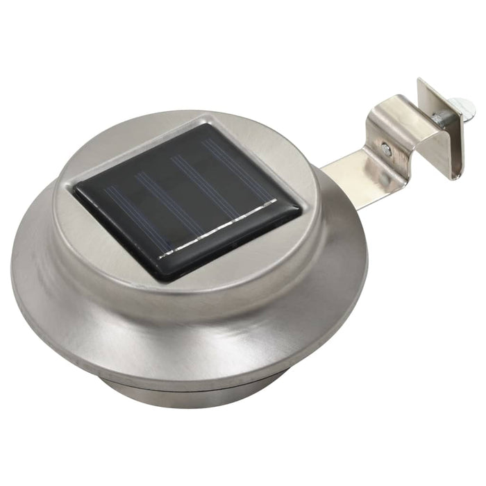 Lămpi solare de exterior LED, 12 buc., alb, 12 cm, rotund