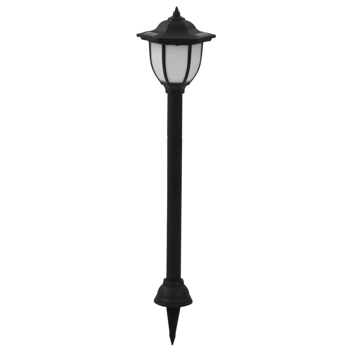 Lămpi solare de exterior cu LED, 6 buc., negru