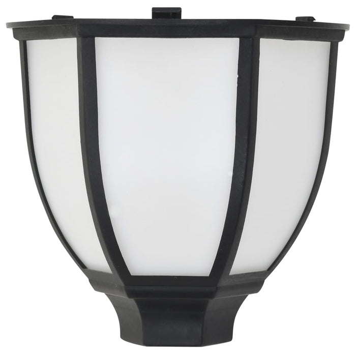 Lămpi solare de exterior cu LED, 6 buc., negru