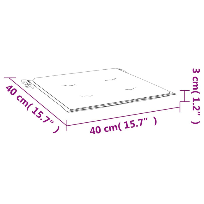 Perne scaune grădină 4 buc. roșu 40x40x3 cm țesătură Oxford