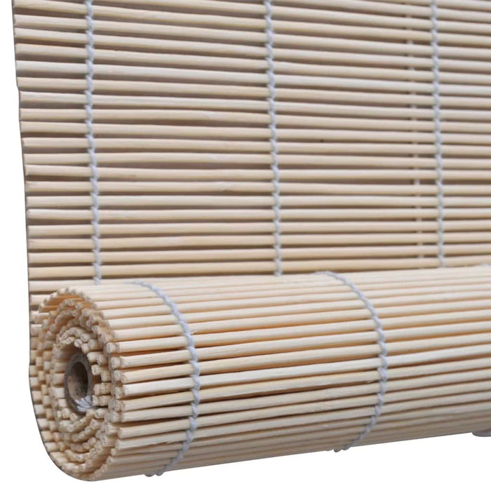 Jaluzele din bambus natural tip rulou, 2 buc., 120 x 160 cm