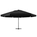 Umbrelă de soare exterior cu stâlp aluminiu, negru, 500 cm thumbnail 2