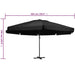 Umbrelă de soare exterior cu stâlp aluminiu, negru, 600 cm thumbnail 6