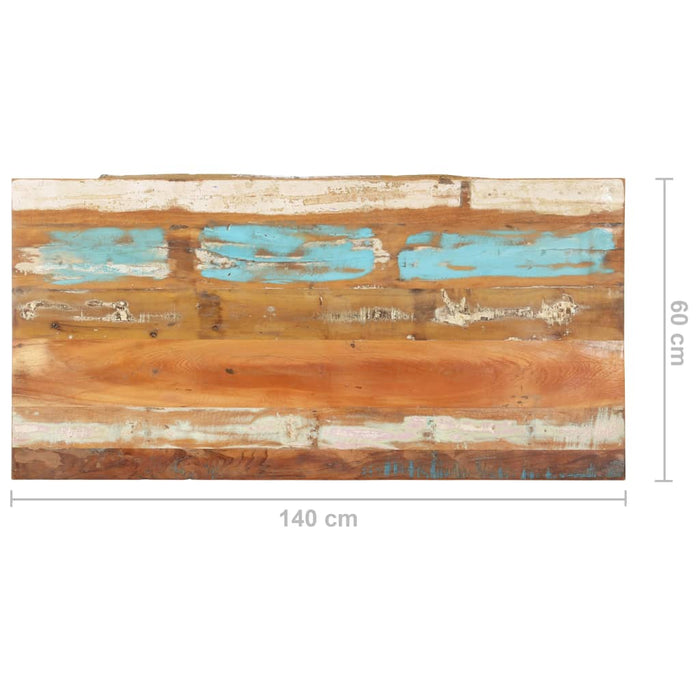 Blat masă dreptunghiular 60x140cm, 25-27mm, lemn masiv reciclat