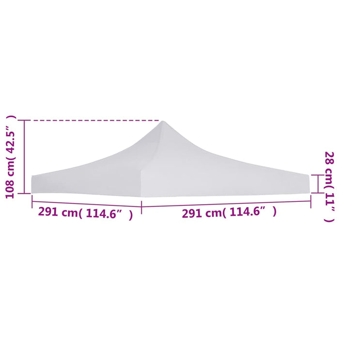 Acoperiș cort de petrecere, alb, 3 x 3 m