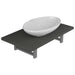 Set mobilier de baie, 2 piese, gri, ceramică thumbnail 2