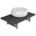 Set mobilier de baie, 2 piese, gri, ceramică thumbnail 2