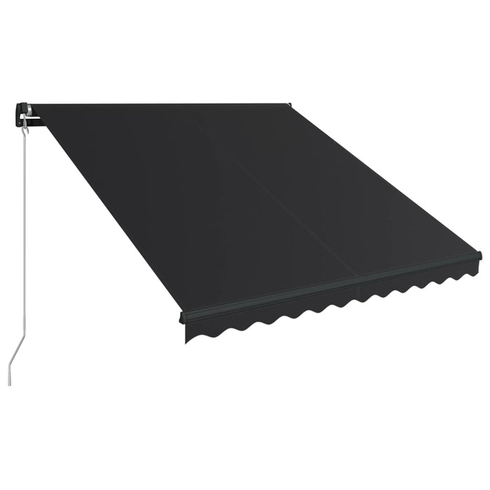 Copertină retractabilă manual cu LED, antracit, 350 x 250 cm