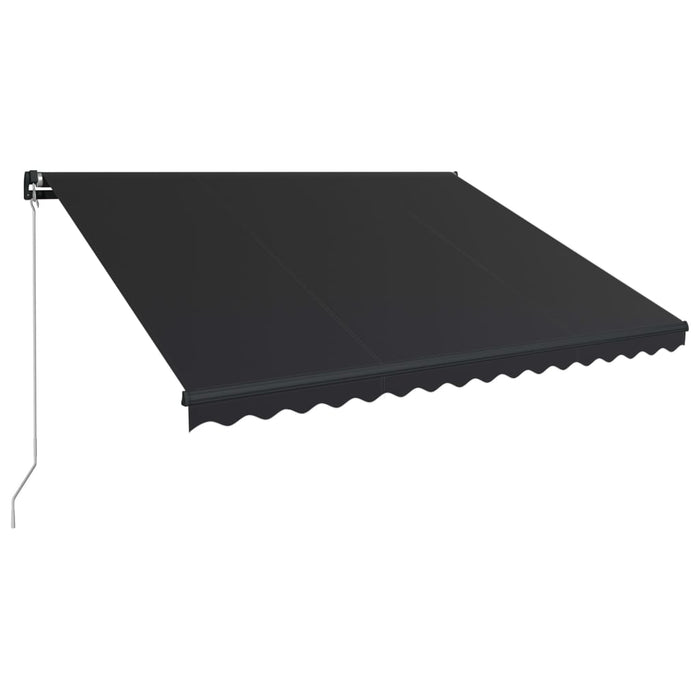 Copertină retractabilă manual cu LED, antracit, 400 x 300 cm