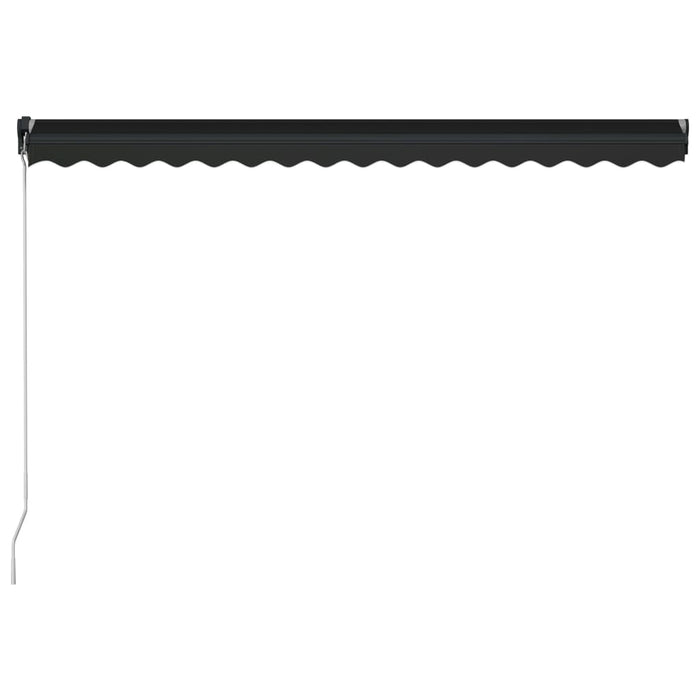 Copertină retractabilă manual cu LED, antracit, 400 x 300 cm