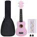 Set ukulele soprano, cu husă, pentru copii, roz, 21" thumbnail 2