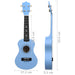 Set ukulele Soprano pentru copii, cu husă, bleu, 21" thumbnail 11