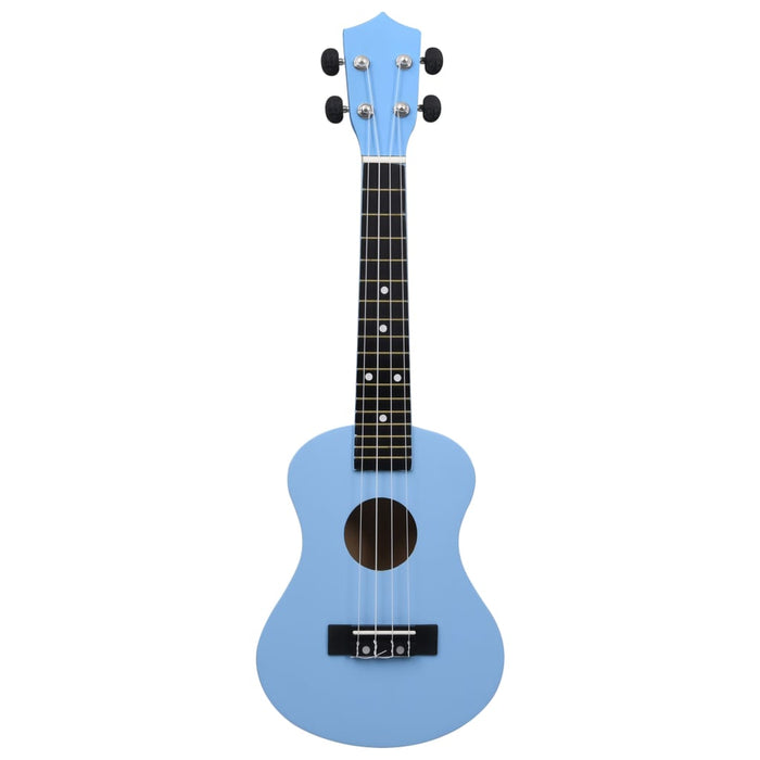 Set ukulele Soprano pentru copii, cu husă, bleu, 23"