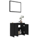 Set mobilier de baie, negru, PAL thumbnail 4