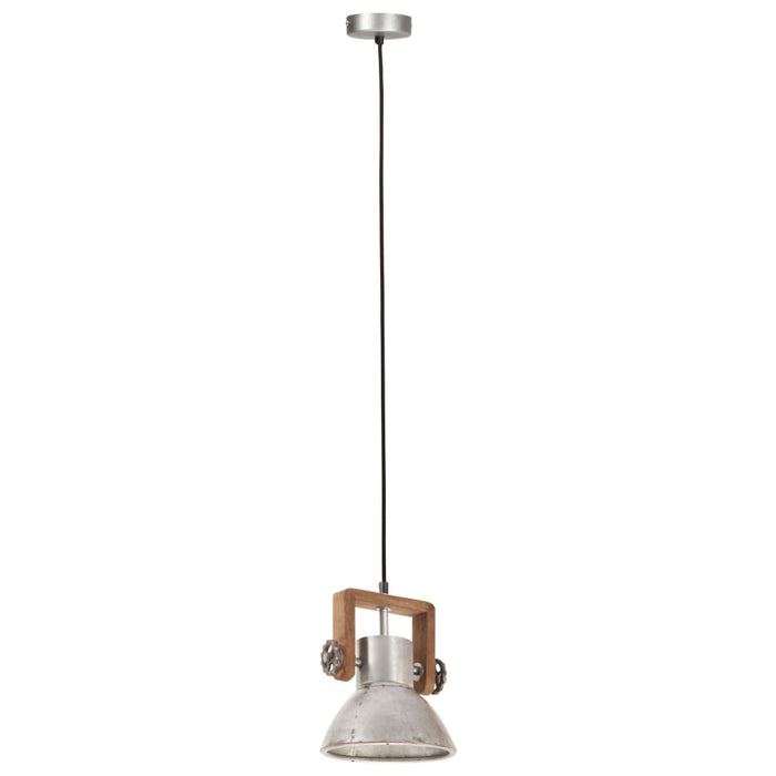 Lampă suspendată industrială, 25 W, argintiu, rotund, 19 cm E27