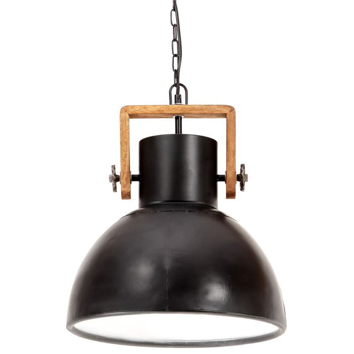 Lampă suspendată industrială, negru, 40 cm, 25 W, rotund, E27