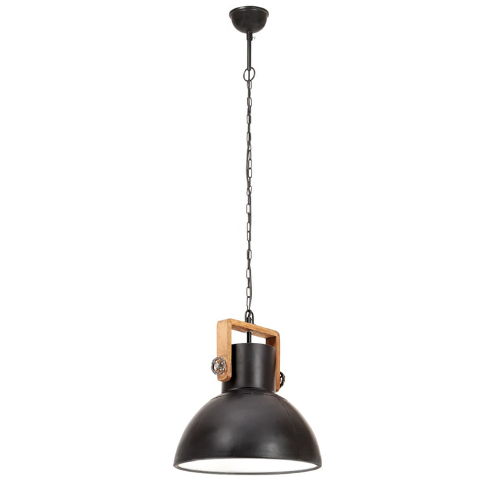 Lampă suspendată industrială, negru, 40 cm, 25 W, rotund, E27