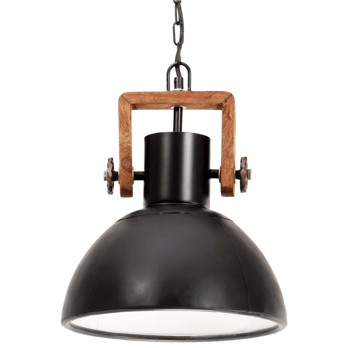 Lampă suspendată industrială, negru, 30 cm, 25 W, E27, rotund