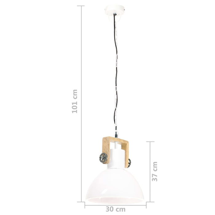 Lampă suspendată industrială, 25 W, alb, 30 cm, E27, rotund