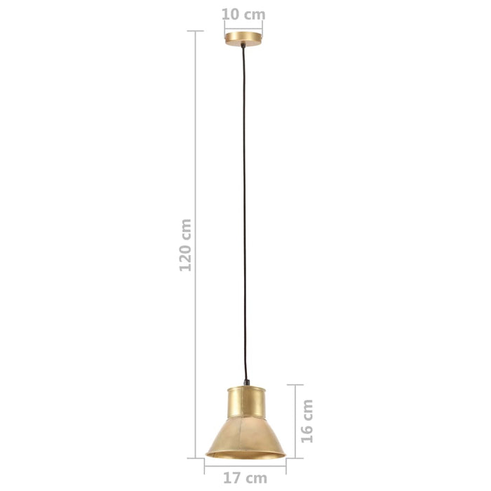 Lampă suspendată, 25 W, culoare alamă, rotund, 17 cm, E27