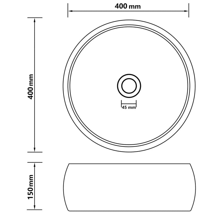 Chiuvetă baie lux albastru închis mat 40x15 cm ceramică rotund