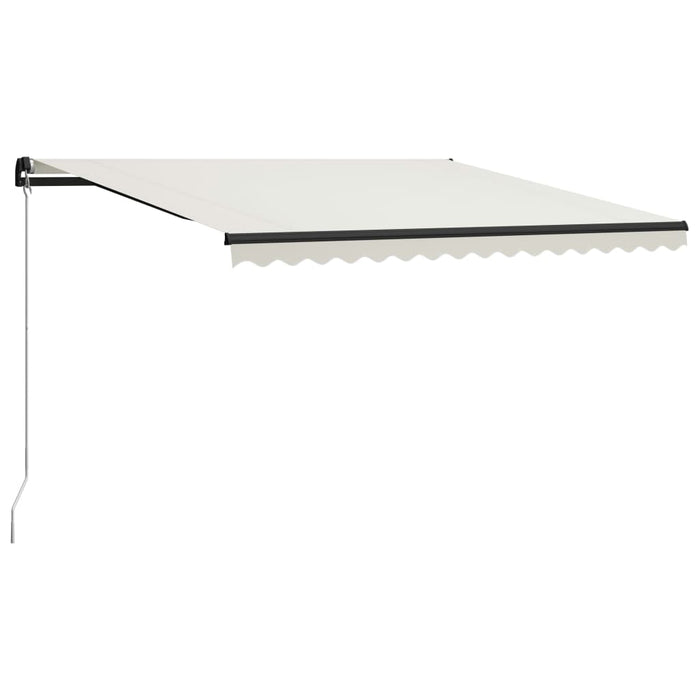 Copertină retractabilă manual cu LED, crem, 400 x 300 cm