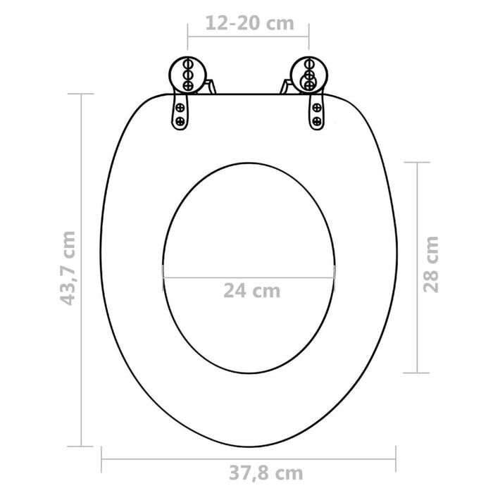 Scaune WC capac silențios, 2 buc., albastru, MDF, model stropi