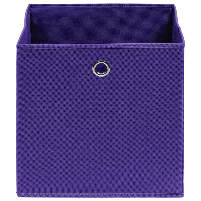 Cutii de depozitare 4 buc. violet, 28x28x28 cm, textil nețesut