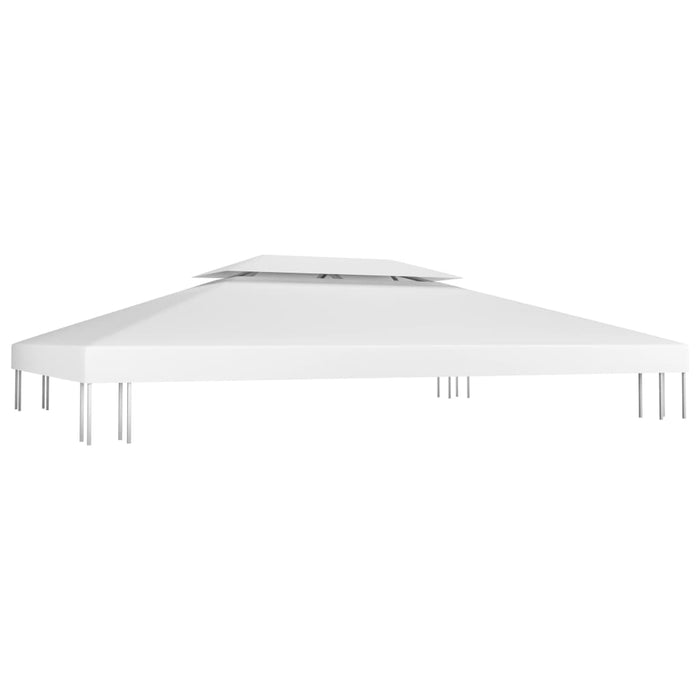 Acoperiș de pavilion cu 2 niveluri, alb, 4x3 m, 310 g/m²