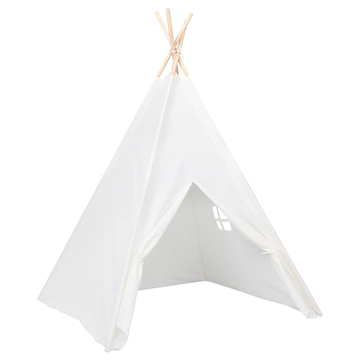 Cort de copii teepee cu geantă piersică, alb, 120x120x150 cm,