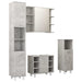 Set mobilier baie, 4 piece, gri beton, lemn prelucrat thumbnail 2