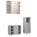 Set mobilier baie, 3 piece, gri beton, lemn prelucrat thumbnail 2