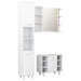 Set mobilier de baie, 3 piese, alb, lemn prelucrat thumbnail 2