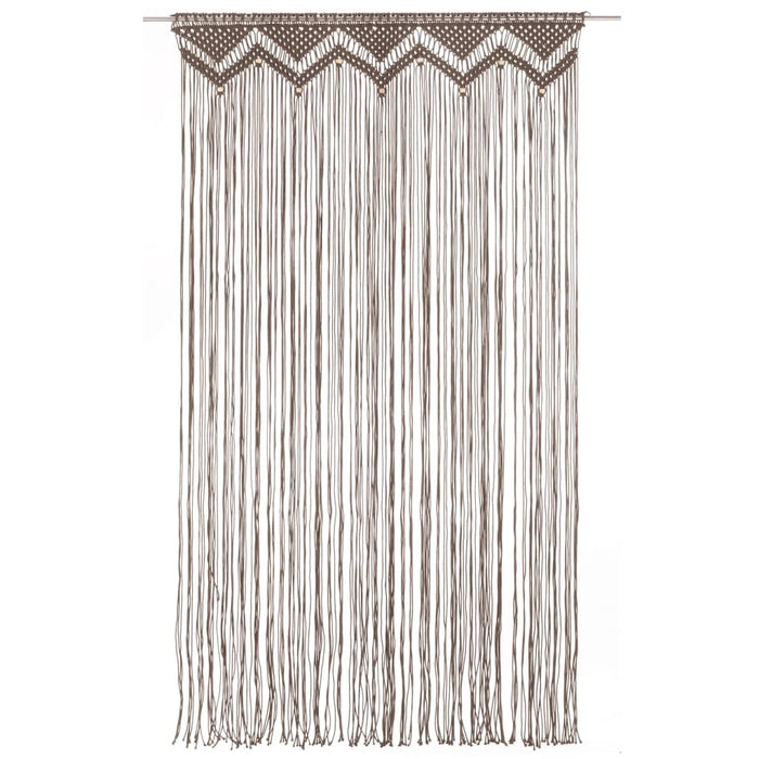 Perdea macrame, gri taupe,140 x 240 cm, bumbac