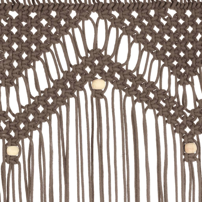 Perdea macrame, gri taupe,140 x 240 cm, bumbac